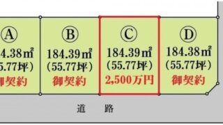 木更津市金田西(瓜倉)区画整理地　最終１区画